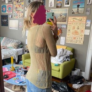 Open knit sweater